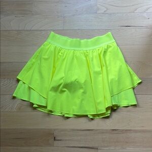 Lululemon Athletica Yellow Skater Mini Skirt
